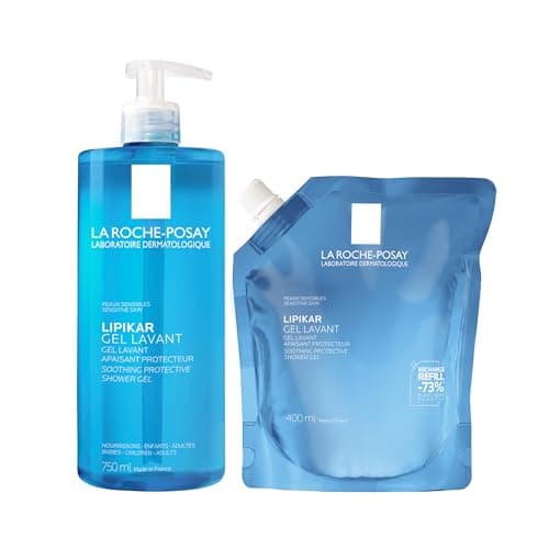 La Roche-Posay Lipikar Soothing and Protective Cleansing Gel Refill for Dry and Sensitive Skin 400 ml (Pack of 4) - Image 3