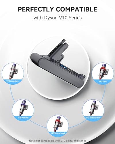 Morpilot 8000mAh Battery for Dyson V10 SV12 Series, Cyclone V10 Absolute Animal Pro Motorhead Fluffy Extra Vacuum Cleaner Cordless Mop Replace Part 969352-02 - Image 4