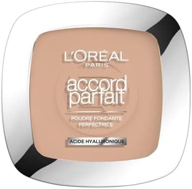 L'Oréal Paris - Benefiting Perfecting Melting Powder - Enriched with Mineral Pigments & Hyaluronic Acid - All Skin Types - Perfect Match - Shade : Beige (4.N) - 9 g - Image 1