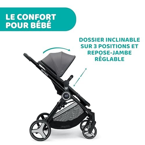 Chicco Trio Best Friend 3-in-1 Modular System with Pushchair, Carrycot and Baby Car Seat 40-80 cm with Compact Folding Closure - Image 7