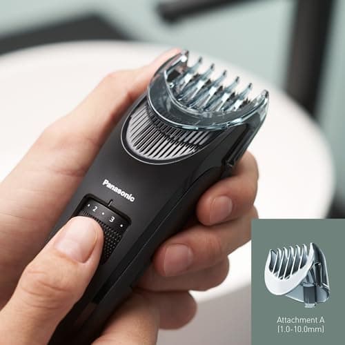 Panasonic ER-SC40-K803 Tondeuse à Cheveux pour Hommes, Portable Sans Fil et Étanche, Lames Supérieures, 20 Longueurs Réglables, 1 Accessoire, Avec ou Sans Fil, Indicateur de Batterie LED, Noir - Image 7