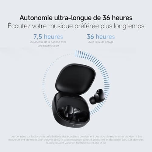 Xiaomi Redmi Buds 6 Play – Wireless Bluetooth Headphones, Bluetooth Headphones, 10 mm Drivers, 5 EQ Modes, Up to 7.5 Hours + 36 Hours Battery Life, 10 min Charge Provides 3 Hours of Music Playback - Image 5
