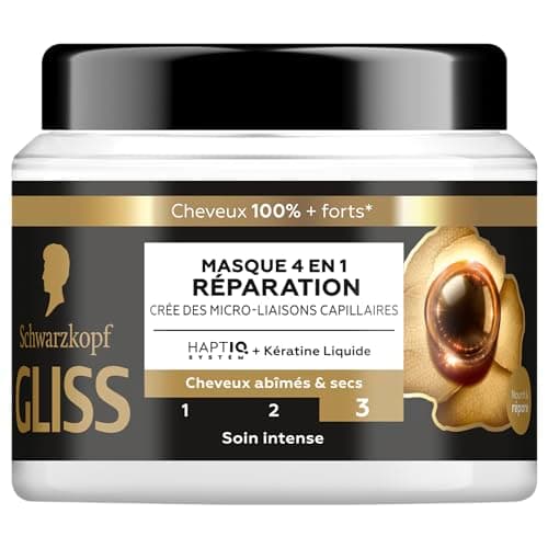 GLISS - Schwarzkopf - 4in1 mask - Repair - Liquid Keratin - Haptiq System - Creates hair micro-bonds - Damaged and dry hair - Intense care - Nourishes & Repairs - 400 ml - Image 3