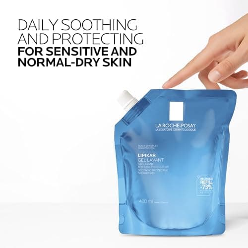 La Roche-Posay Lipikar Soothing and Protective Cleansing Gel Refill for Dry and Sensitive Skin 400 ml (Pack of 4) - Image 4