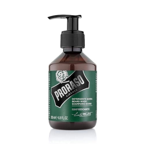 Proraso | Shampoing à barbe rafraîchissant (200 ml) – Nettoyant pour barbe au menthol et à l'eucalyptus pour éliminer les impuretés – Fabriqué en Italie - Image 3