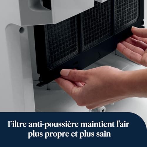 De’Longhi Tasciugo AriaDry - Déshumidificateur Portable pour la Maison, Élimination Humidité 30L/24h, Séchage, Anti-Moisissure, Pompe drainage 5m, Silencieux, Ecran LCD, Minuteur, Blanc (DD230P) - Image 6
