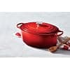 Le Creuset Signature Enamelled Cast Iron Casserole with Lid, 31 cm, Oval, 6.3 L, 5.7 kg, Cherry, 21178310602430 - Image 6