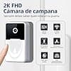 Wireless Doorbell with Camera, 1080P Camera Doorbell, HD Night Vision Monitoring, Home Intercom, Smart Security Support, Wifi Video Doorbell for Two-Way Voice Calls - Image 4