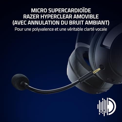 Razer Kaira HyperSpeed (Playstation Licensed) - Casque de Jeu sans Fil pour Playstation - 2,4 HyperSpeed et Bluetooth (Triforce 50mm, Microphone HyperClear, USB, multiplateforme) Blanc - Image 6