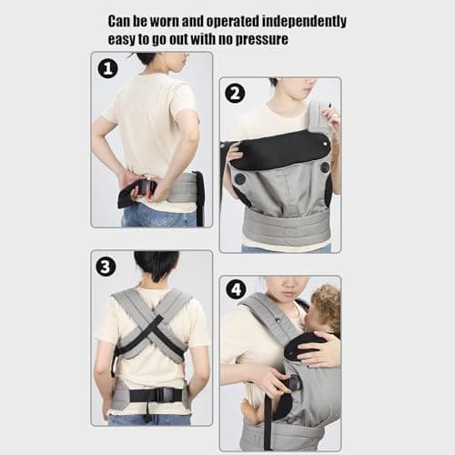 Écharpe Porte-Bébé | Équipement Léger Ajustable Et Ergonomique Pour Sorties | Sac à Dos de Randonnée Porte-Enfant - Pour Papa Maman Randonnée Voyage Avion Activités Quotidiennes Parentalité Portage - Image 7