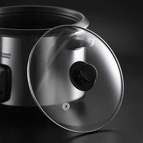Russell Hobbs Rice Cooker [Large Capacity] Stainless Steel (1.8L, 10 Servings, Rice Spoon & Pod Incl., Auto Stop & Keep Warm, Also Ideal for Vegetables/Fish Etc., Non-Stick Bowl) 19750-56 - Image 4