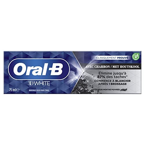 Oral-B Dentifrice Charbon 3D White Pour Effet Blancheur Dès Le Premier Brossage Des Dents, 75ml - Image 9