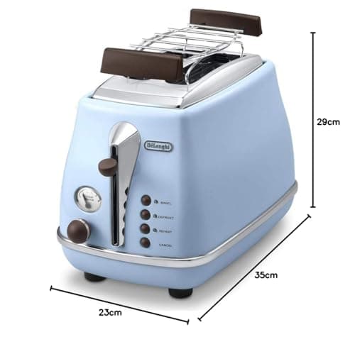 De'Longhi CTOV2103.AZ Grille-pain de 2 tranches Bleu/Azur 900 W - Image 3