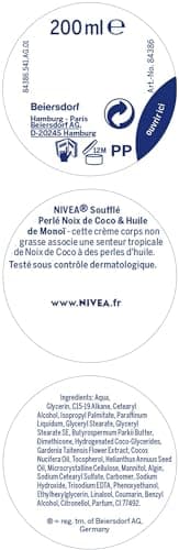 NIVEA Baume Corps Soufflé Perlé (1 x 200 ml), soin corps hydratation 24 h, baume hydratant à l'huile de monoï et au parfum tropical de noix de coco - Image 7