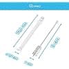 DL-pro 101mm Transparent Milk Suction Hose for DeLonghi 5313226701 EN520 Nespresso Lattissima Coffee Machine with 11cm Brush - Image 3