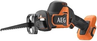 AEG - Scie Sabre SubCompact 18V PRO18V Brushless (Sans Batterie) - Course de Lame 23 mm - 3200 cps/min - Changement de Lame Fixtec Facile, Éclairage LED, Revêtement SoftGrip - BUS 18SBL