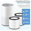 Filtre de rechange FY0611/30, Compatibles avec Philips Filtre de Remplacement pour Purificateur d'air AC0650 et AC0651/10, Filtre HEPA 3 en 1 avec Charbon Actif (2 pièces) - Image 3