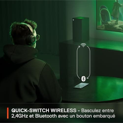 SteelSeries Arctis Nova 5X Casque Gaming Xbox Sans Fil - Haut-parleurs magnétiques néodyme - 100+ profils audio - Batterie 60h - 2,4GHz/BT - Micro ClearCast Gen 2.X - Pour Xbox, PS, PC, Switch, Mobile - Image 5