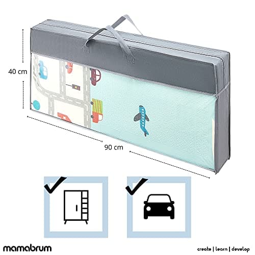 Mamabrum baby play mat 200 x 180 x 1 cm foldable foam mat waterproof portable child safe non-toxic thicker bigger - Image 7