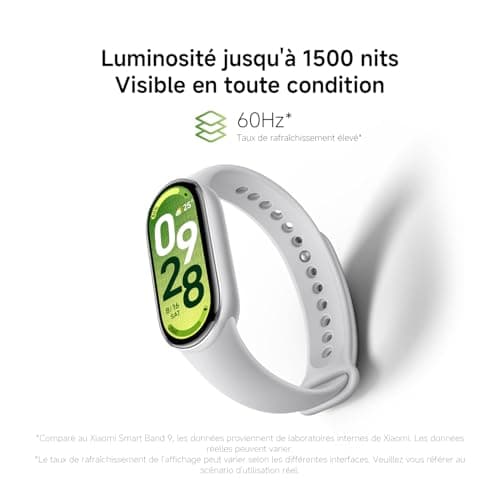 Xiaomi Smart Band 10, Montre Connectée, Boîtier alu, Suivi d'Activité, Écran AMOLED 1.72'', Autonomie 21 Jours, Charge Rapide, Suivi santé & Sommeil,150+ Sports, iOS & Android, 5 ATM, Boussole - Image 6