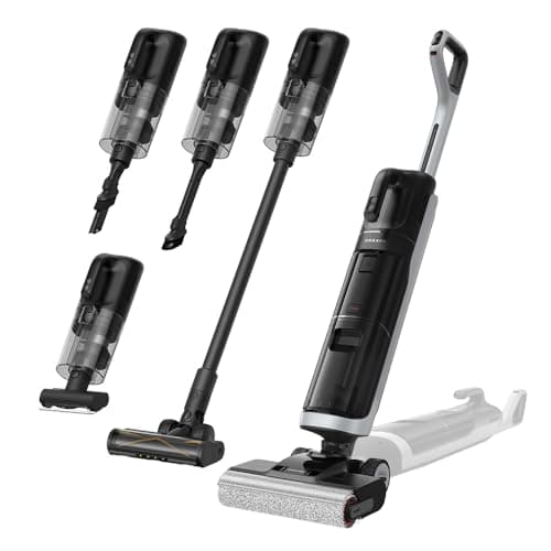dreame H14 Dual Aspirateur Laveur 5-en-1, à Rapport Intelligent, Modèle à Plat, Lavage à de Brosse à 60 °C, Séchage à 60 °C en 5 Min, GlideWheel, 18 kPa, Racleur Démêlant, Tête de Brosse à LED - Image 2