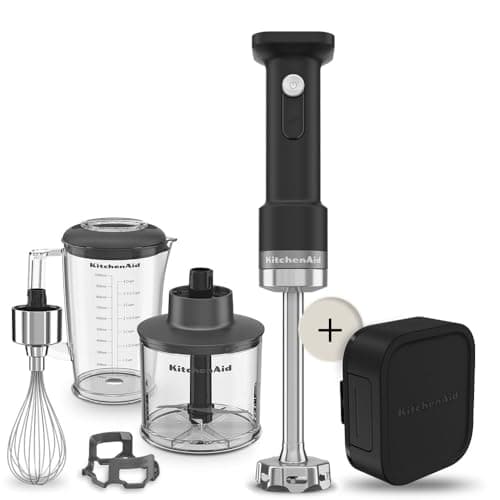 Kitchenaid Cordless hand blender - Go Cordless - Portable blender with 1L blender bowl - Whisk and hedgehog included - Stainless steel blade - Powerful - Scratch resistant protector - With battery - Image 2
