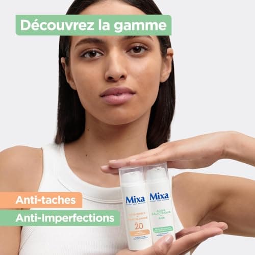 Mixa - Gelée Matifiante Anti-Imperfections à l'Acide Salicylique + AHA - Peaux Grasses et Acnéiques - Contrôle du Sébum - Texture Sorbet Légère et Rafraîchissante - Flacon-Pompe Antioxydant - 50 ml - Image 7