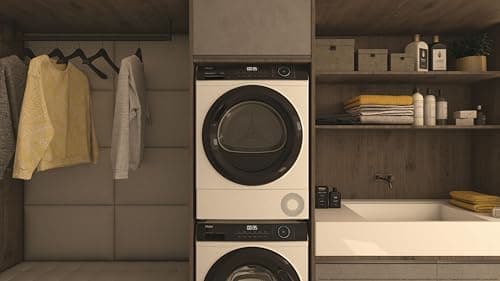 Haier I-Pro Series 3, HD100-A2939E-IT, Tumble Dryer, 10 kg, Class A ++, 65 dB, Steam, 15 Programs, White, AxLxD 84.5 x 59.5 x 66.5 cm - Image 6