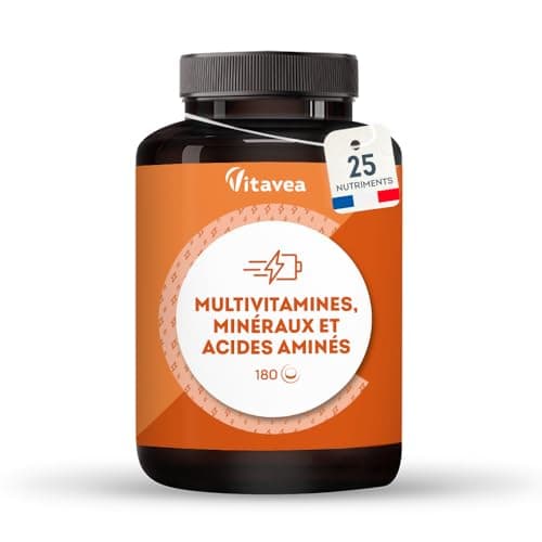Multivitamins and Minerals | 25 Nutrients Including Vitamin A B C D E, Zinc and Iron | 180 Tablets | Immunity, Fatigue, Hair, Skin | Multivitamins for Men and Women | Made in France | Vitavea - Image 3