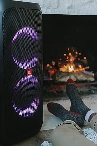 JBL PartyBox 310 Wireless Bluetooth Speaker with Built-in Dynamic Lighting, Karaoke Mode, Powerful Bass and JBL App Support - Black - Image 4