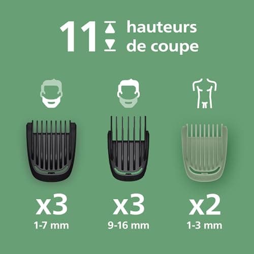 Philips Multigroom MG5918/15 5000 Series All-in-One Trimmer 10 Accessories - Beard Trimmer, Hair & Body Trimmer, Self-Sharpening Metal Blades, 11 Cutting Heights (0.5-16mm) - Image 6