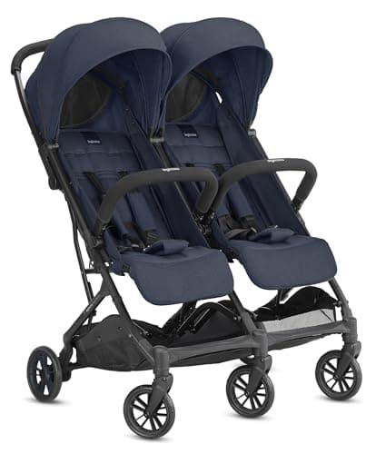 Inglesina Twin Sketch Double Stroller, Blue, Ultra-Light and Compact, Ideal for Twins or Brothers, High Comfort, Up to 15 kg - Image 2