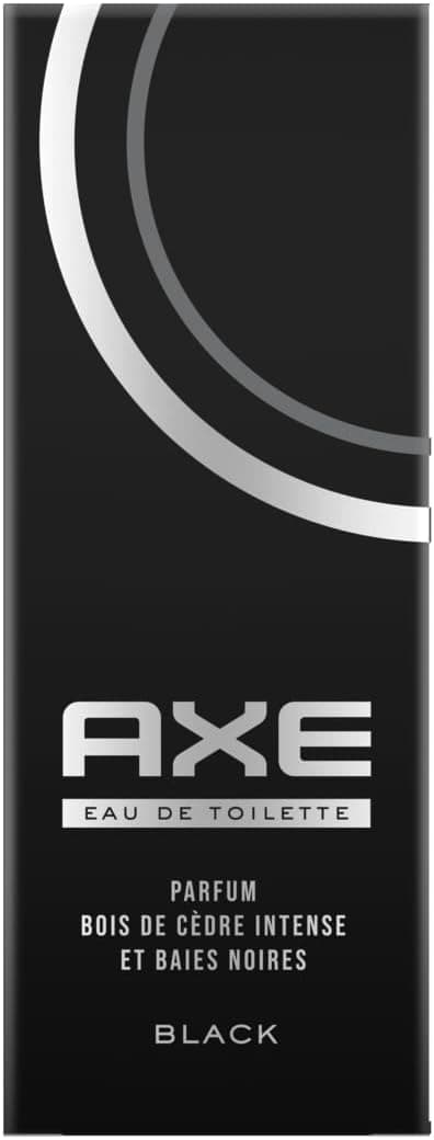 AXE - Eau de toilette Black - Efficacité et fraîcheur 24h - Parfum énergisant au bois de cèdre intense et baies noires - 100ml