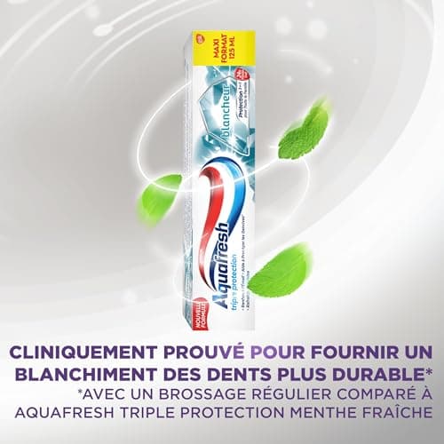 Aquafresh Dentifrice Triple Protection Blancheur, Pour Des Dents Fortes et Une Haleine Fraiche, Lot de 12x125ml - Image 9