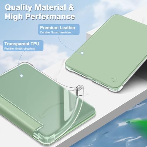 FINTIE Case for 6 inch Kindle (11th Generation, 2024/2022 Model), Transparent Soft TPU Case Cover Auto Sleep/Wake, Agave Green - Image 5