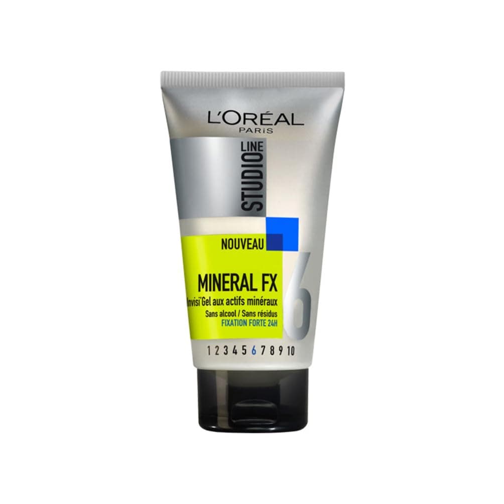 L'ORÉAL PARIS - Strong Hold Styling Gel - Enriched with Mineral Actives - Residue-free 24-Hour Hold - All Hair Types - Studio Line Mineral FX - 150 ml - Image 1