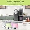 GoMaihe Ninja Swirl Compatible Containers: 4 Quart & Lids Set for Ninja NC700 and NC701 Ice Cream Maker - BPA Free - Dishwasher Safe - Image 4