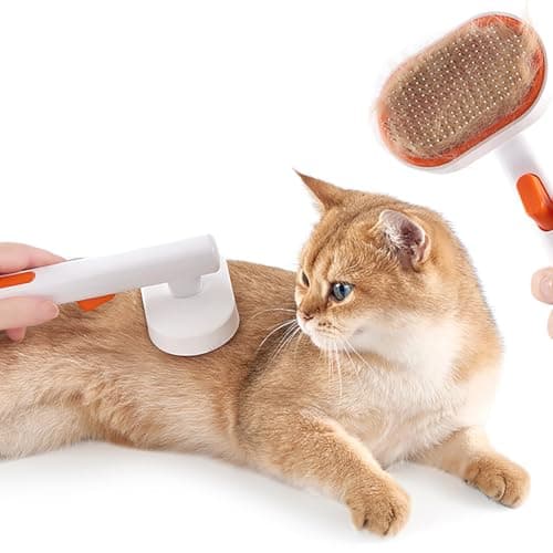 Furminator Cat Hair Brush – 1 Piece, White, Effectively Removes Flying Hair and Ensures Your Pet a Bright, Healthy and Good Mood Long Coat - Image 7