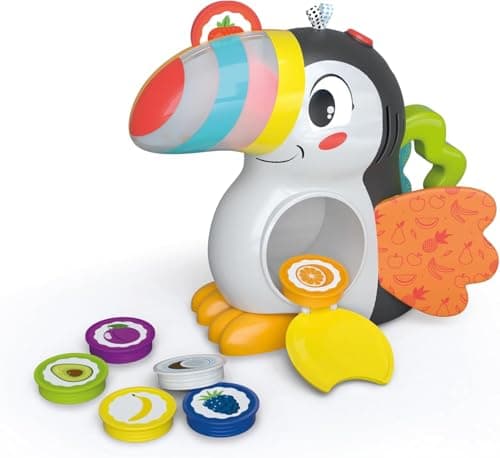 Clementoni | Milan, The Gourmet Toucan for Kids 12 Months+ | Interactive Learning Toy with Sounds, Lights and Fruit Chips | Colour and Word Learning | Educational Baby Toy Gift - Image 5