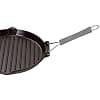 STAUB Cast Iron Grill with Pouring Spout and Silicone Handle, Round, Diameter 27 cm, Matte Black - Image 5