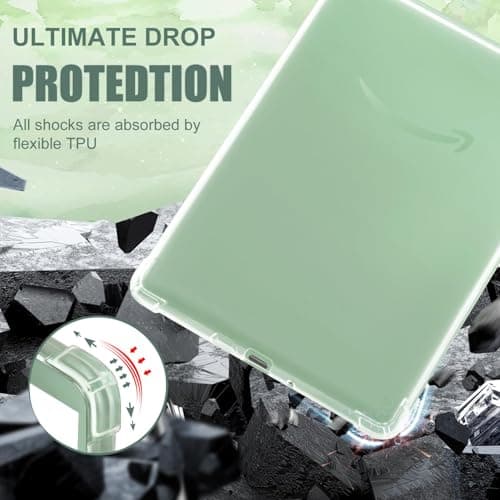 CoBak Étui pour Kindle - Étui Transparent pour Le 6" Nouveau Kindle 11e génération 2024 (Modèle RS23CV) / 2022 (Modèle C2V2L3) - Dos en Silicone léger et résistant aux Rayures - Image 5