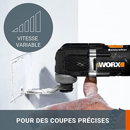 WORX 20V WX696.9 Cordless Oscillating Tool, Powerful 5000/6000rpm, 3.6° Wide Angle Oscillating Oscillating Tool, Easy Blade Change, Lightweight, No Battery or Charger - Image 5