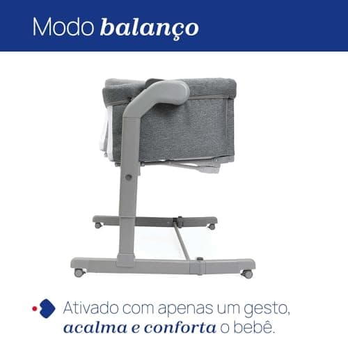 Chicco Next2Me Magic Evo, Co-Sleeping Cot, with Swing Mode, Open Rail, 11 Height Levels, Adjustable Height, 4 Wheels, Mattress and Travel Bag, Light Grey - Image 5