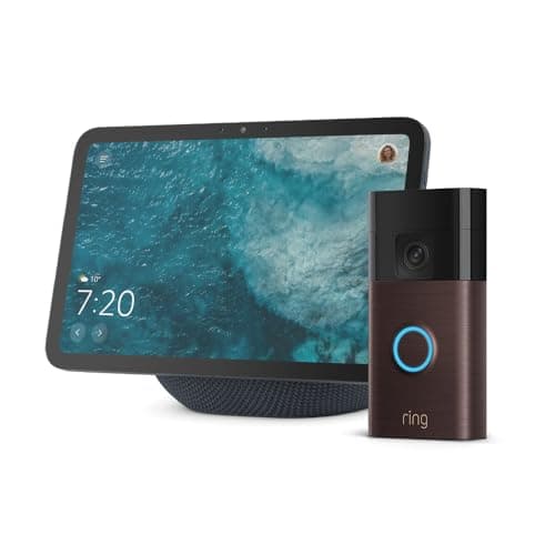 Amazon Echo Show 8 (nouvelle génération) | graphite + Ring sonnette vidéo sans fil (Battery Video Doorbell) | Bronze Vénitien - Image 2