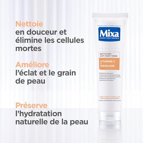 Mixa - Anti-Dull Comfort Cleanser with Vitamin C and Squalane - Skin with Dull and Irregular Complexion - Protective Moisturizing Facial Care - Gentle Make-up Remover - 150 ml - Image 6