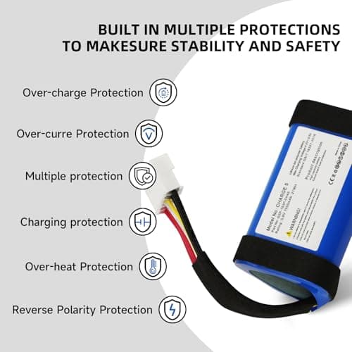 K KYUER GSP-1S3P-CH40 Battery Speaker for JBL Charge 5 Waterproof Portable Bluetooth Speaker with Tools 7500mAh 3.6V - Image 7