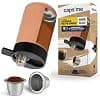 CAPSME Reusable Refillable Capsule Kit Compatible with Nespresso Original (2 Stainless Steel Pods + 48 Paper Lid Caps) - Image 2