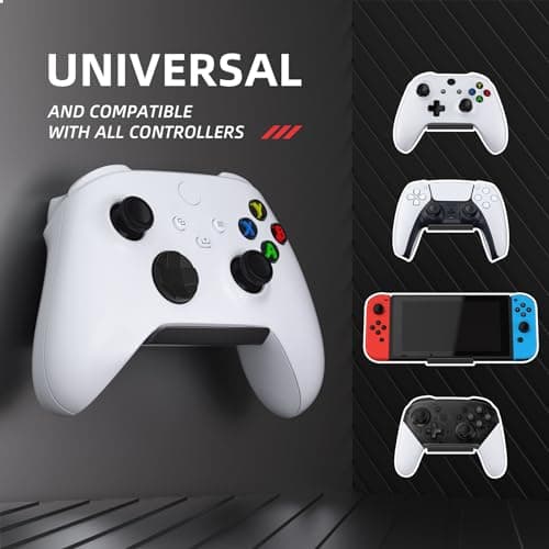 playvital Support for PS5 Controller/Console/Headset, Door for PS4 Controller Stand Holder for Nintendo Switch Pro for Xbox Wireless Headset, Fold Base Base 2 PCS-Black - Image 3