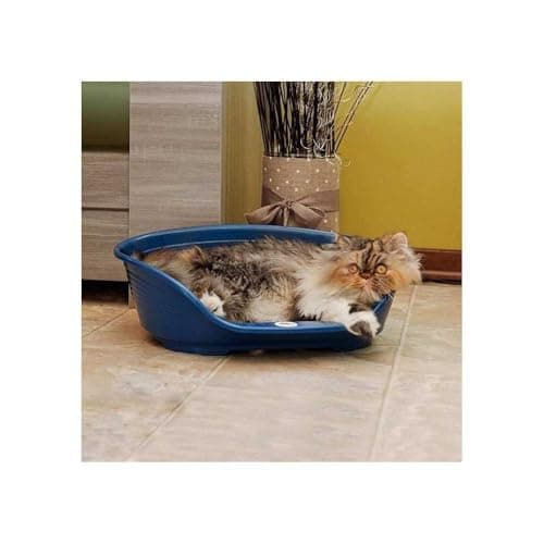 Ferplast Niche pour Chien et Chat Niche pour chien extra petite 100% plastique recyclé Niche pour chien lavable, respirante et antidérapante Siesta Deluxe, 43 x 28 xh 17,5 CM, Gris - Image 6