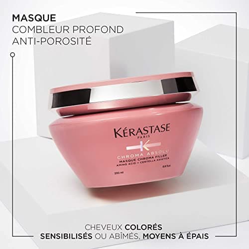 KÉRASTASE Chroma Absolu - Chroma Filler Mask - Anti-Porosity Hair Mask - Amino Acid & Centella Asiatica - Sensitized or Damaged Coloured Hair - Medium to Thick - 200 ml - Image 3